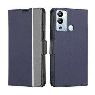 For Infinix Hot 12i Twill Texture Side Buckle Leather Phone Case(Blue)