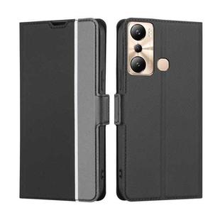 For Infinix Hot 20i Twill Texture Side Buckle Leather Phone Case(Black)