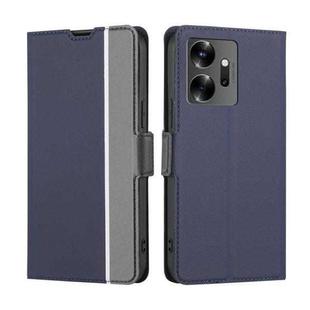 For Infinix Zero 20 Twill Texture Side Buckle Leather Phone Case(Blue)