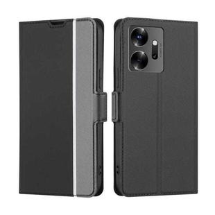 For Infinix Zero 20 Twill Texture Side Buckle Leather Phone Case(Black)