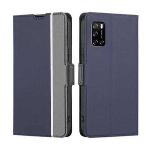 For Rakuten Big S Twill Texture Side Buckle Leather Phone Case(Blue)