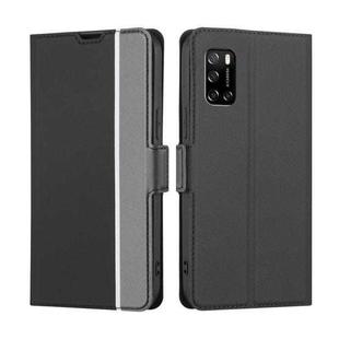 For Rakuten Big S Twill Texture Side Buckle Leather Phone Case(Black)