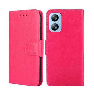 For Blackview A52 Crystal Texture Leather Phone Case(Rose Red)