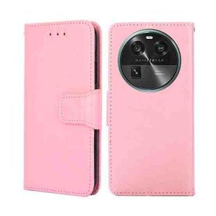 For OPPO Find X6 5G Crystal Texture Leather Phone Case(Pink)