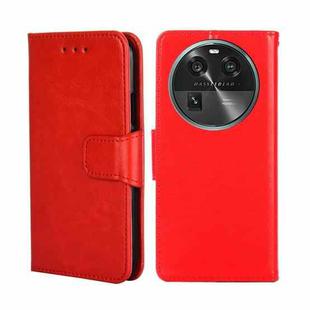 For OPPO Find X6 5G Crystal Texture Leather Phone Case(Red)