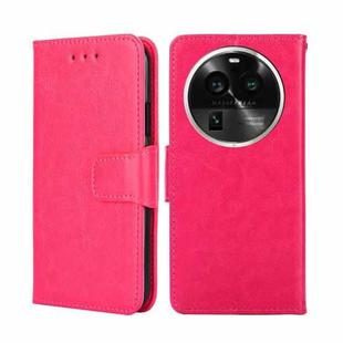 For OPPO Find X6 Pro 5G Crystal Texture Leather Phone Case(Rose Red)