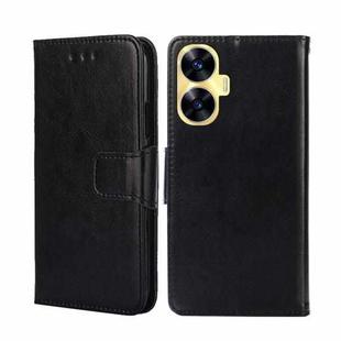 For Realme C55 4G Crystal Texture Leather Phone Case(Black)