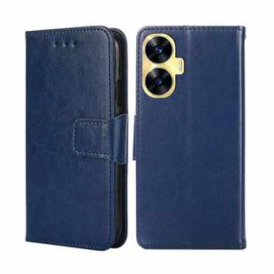 For Realme C55 4G Crystal Texture Leather Phone Case(Royal Blue)
