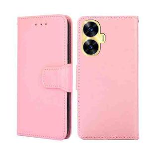 For Realme C55 4G Crystal Texture Leather Phone Case(Pink)