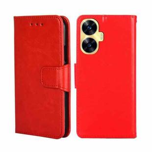 For Realme C55 4G Crystal Texture Leather Phone Case(Red)