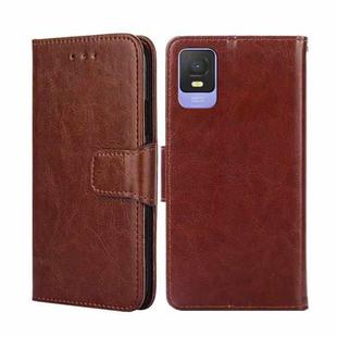 For TCL 403 Crystal Texture Leather Phone Case(Brown)