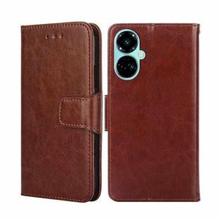 For Tecno Camon 19 / 19 Pro Crystal Texture Leather Phone Case(Brown)