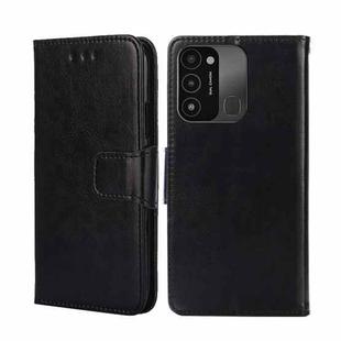 For Tecno Spark 8C Crystal Texture Leather Phone Case(Black)