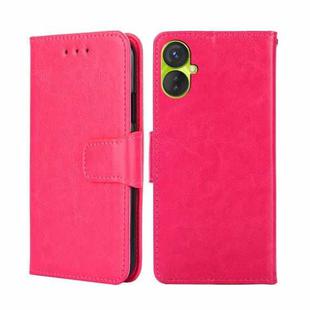 For Tecno Spark 9 Pro Crystal Texture Leather Phone Case(Rose Red)