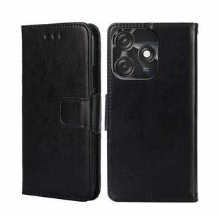 For Tecno Spark 10C Crystal Texture Leather Phone Case(Black)