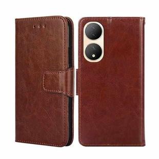 For vivo Y100 5G Crystal Texture Leather Phone Case(Brown)