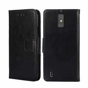 For ZTE Blade A32 Crystal Texture Leather Phone Case(Black)