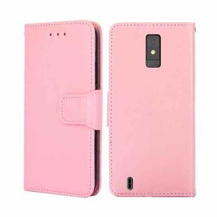 For ZTE Blade A32 Crystal Texture Leather Phone Case(Pink)