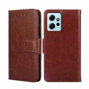 For Xiaomi Redmi Note 12 4G Global Crystal Texture Leather Phone Case(Brown)