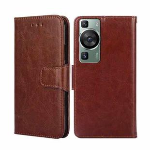 For Huawei P60 / P60 Pro Crystal Texture Leather Phone Case(Brown)