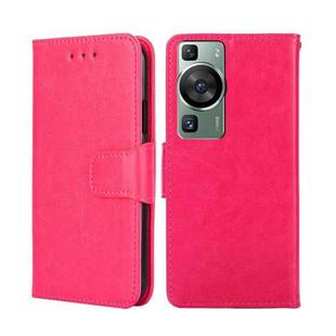 For Huawei P60 / P60 Pro Crystal Texture Leather Phone Case(Rose Red)