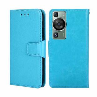 For Huawei P60 / P60 Pro Crystal Texture Leather Phone Case(Sky Blue)