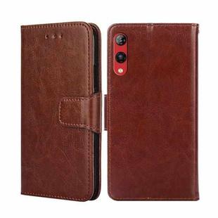 For Rakuten Hand 4G Crystal Texture Leather Phone Case(Brown)