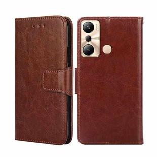 For Infinix Hot 20i Crystal Texture Leather Phone Case(Brown)