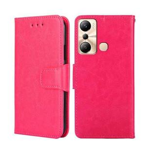 For Infinix Hot 20i Crystal Texture Leather Phone Case(Rose Red)