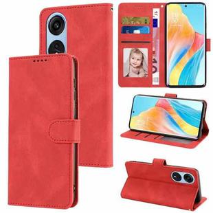 For OPPO A1 Pro 5G / Reno 8T 5G Fantasy Skin-feel Calfskin Texture Leather Phone Case(Red)