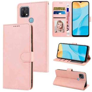 For OPPO A15 / A15s / A35 2021 Fantasy Skin-feel Calfskin Texture Leather Phone Case(Pink)