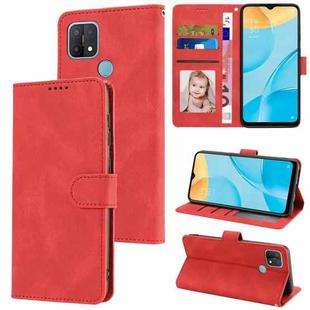 For OPPO A15 / A15s / A35 2021 Fantasy Skin-feel Calfskin Texture Leather Phone Case(Red)