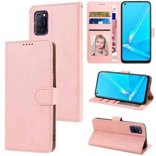 For OPPO A72 / A52 / A92 4G Fantasy Skin-feel Calfskin Texture Leather Phone Case(Pink)