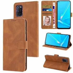 For OPPO A72 / A52 / A92 4G Fantasy Skin-feel Calfskin Texture Leather Phone Case(Brown)