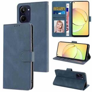For Realme 10 4G Fantasy Skin-feel Calfskin Texture Leather Phone Case(Blue)