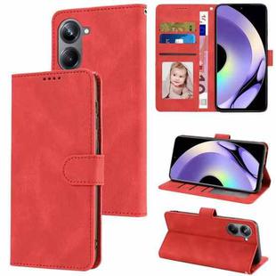 For Realme 10 Pro 5G Fantasy Skin-feel Calfskin Texture Leather Phone Case(Red)