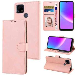 For Realme C25 / C15 / C12 Fantasy Skin-feel Calfskin Texture Leather Phone Case(Pink)