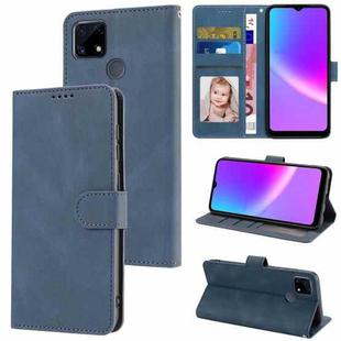 For Realme C25 / C15 / C12 Fantasy Skin-feel Calfskin Texture Leather Phone Case(Blue)