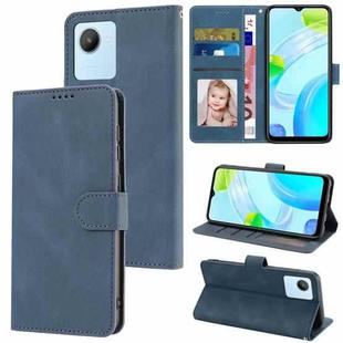 For Realme C30 4G / C30s / Narzo 50i Prime Fantasy Skin-feel Calfskin Texture Leather Phone Case(Blue)