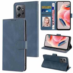 For Xiaomi Redmi Note 12 4G Global Fantasy Skin-feel Calfskin Texture Leather Phone Case(Blue)