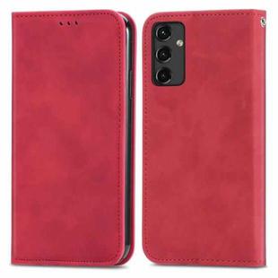 For Samsung Galaxy A14 5G Retro Skin Feel Magnetic Leather Phone Case(Red)
