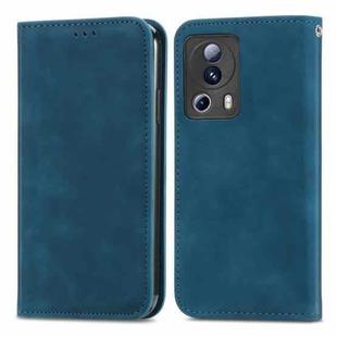 For Xiaomi 13 Lite Retro Skin Feel Magnetic Leather Phone Case(Blue)