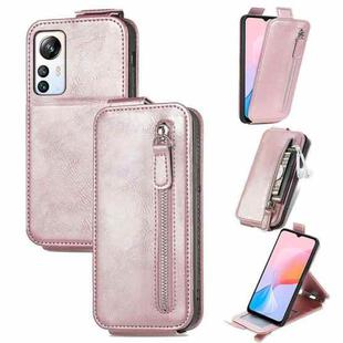 For Blackview A85 Zipper Wallet Vertical Flip Leather Phone Case(Rose Gold)