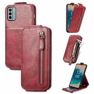 For Nokia G22 Zipper Wallet Vertical Flip Leather Phone Case(Red)
