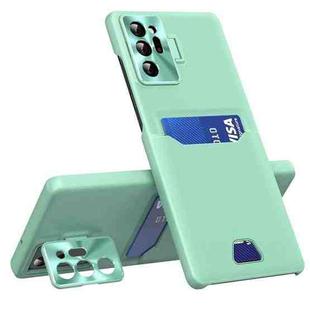 For Samsung Galaxy Note20 Ultra Pure Color Invisible Lens Holder Phone Case(Mint Green)