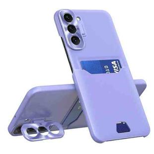 For Samsung Galaxy S22+ 5G Pure Color Invisible Lens Holder Phone Case(Purple)