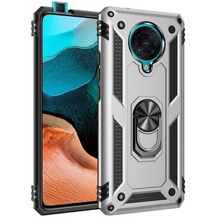 For Xiaomi Redmi K30 Pro Shockproof TPU + PC Protective Case with 360 Degree Rotating Holder(Silver)