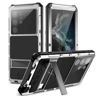 For Samsung Galaxy S22 Ultra 5G R-JUST RJ-56 3rd Gen Life Waterproof Dustproof Shockproof Phone Case(Silver)