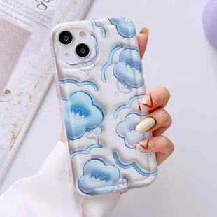 For iPhone 14 Pro Airbag TPU Phone Case(Blue Clouds)