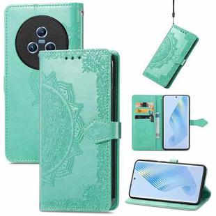 For Honor Magic5 Mandala Flower Embossed Leather Phone Case(Green)